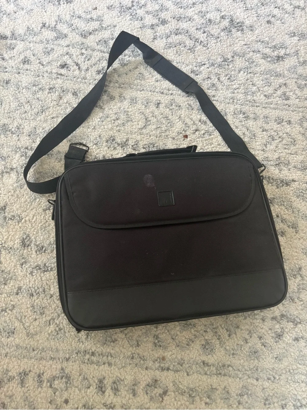 Inland black laptop briefcase designed to fit screens up to 15.6 inches